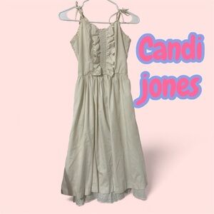 Vintage Candy jones 60” Cream Ruffle Midi Dress